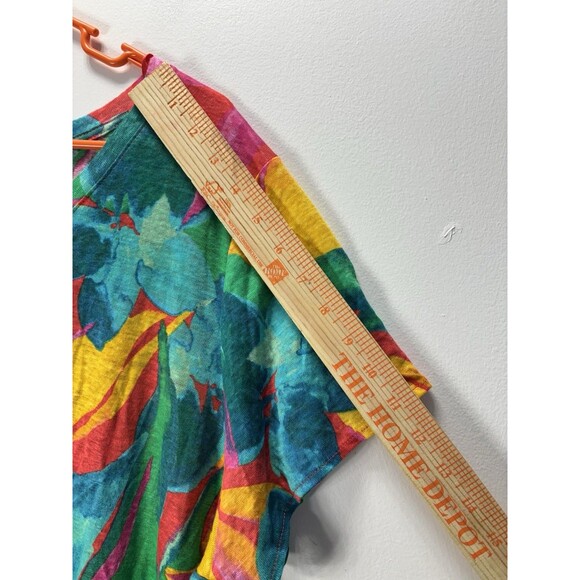 Tahari Women’sShirt/top  Tropical Linen Basic Everyday Resort Vacation Tee Sz 2X - Picture 6 of 12